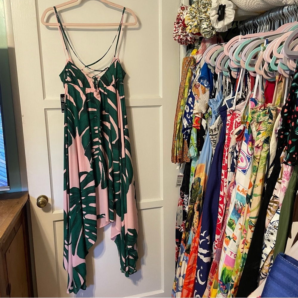 SOLD-Express tropical strappy dress - Picture 2 of 15